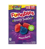 Funables Fruity Snacks, Mixed Berry 40 Pouches