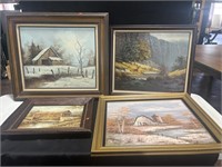 4 Artwork pictures in frames