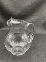 Vintage Clear Glass Pitcher w/Ice Lip