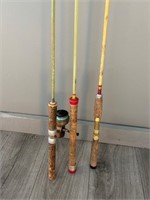Three Two Part Trigger Fishing Rods