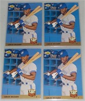 Lot of 4 Carlos Delgado UD Baseball Rookie cards