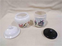 Vintage Avon Milk glass Jar, /Sugar jar w/lid