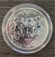 ¾-Ounce Canadian Silver Round