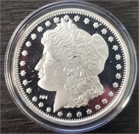 One Ounce Silver Round: Morgan Style