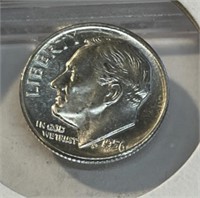 1956 d GEM BU Roosevelt Dime