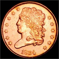 1834 Classic Head Half Cent UNC RED