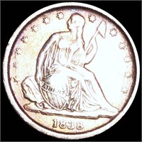 1838 Seated Liberty Dime LIGHTLY CIRCULATED