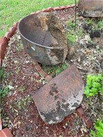 Large cast iron cauldron parts