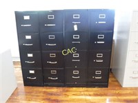 4pc 4- Drawer File Cabinets