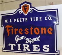 ANTIQUE PORCELAIN 36" FIRESTONE TIRE SIGN