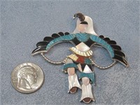 J. Beyuka N/A S.S. Inlay Eagle Dancer Pendant
