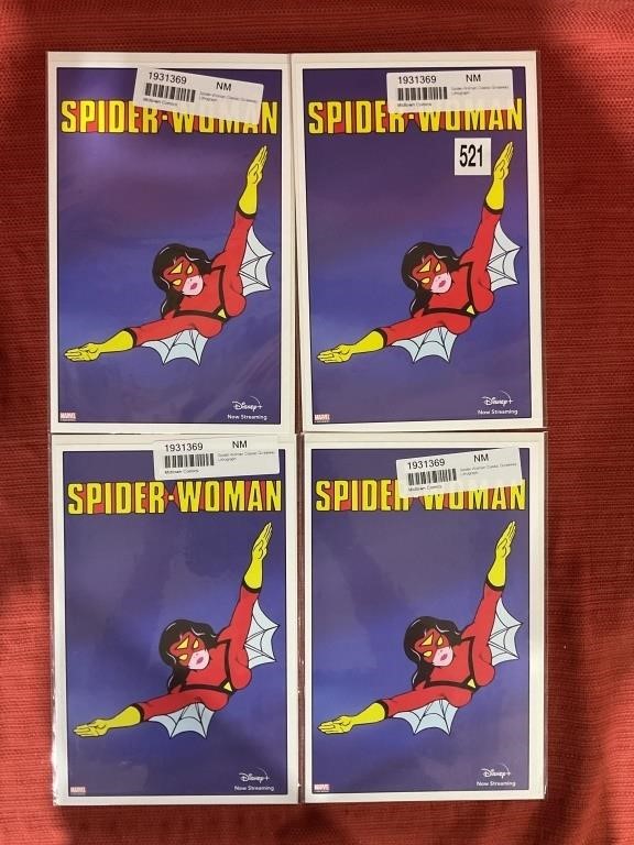 4 bagged and backed Spider-Woman Lithographs