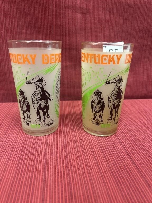 Two 1972 Official Kentucky Derby Mint Julep