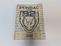 82 Pontiac Firebird Service Manual Book