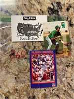 Brett King and Ruben Sierra Baseball Cards