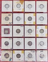(20) Barber Dimes, 1903-O to 1916-S