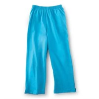 $27  Women's Elastic Waist Cropped Capri Pants  L