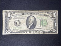 SERIES 1934-A LIGHT GREEN SEAL $10