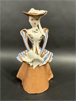 Vintage Ceramic Victorian Lady Figure Hand Painted