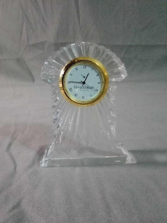 Beautiful Nova Scotia Crystal mantle clock