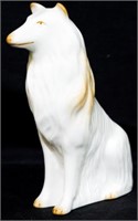 Belleek Collie Dog Figurine 6"