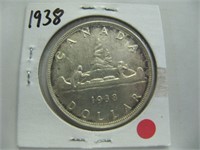 1938 $1 CDN COIN (H.P)