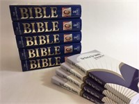 Bibles, Hardback (5), + NT Paperbacks (4)