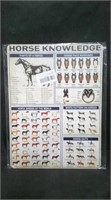 HORSE KNOWLEDGE 12" x 16" TIN SIGN