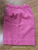 1960s Side zip Vintage women's skirt Pink