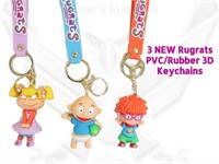 3 Rugrats Angelica Chucky Tommy PVC Key Chains 2E2