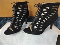 Pair of New Peekaboo Lace Up Sandals-Size 9
