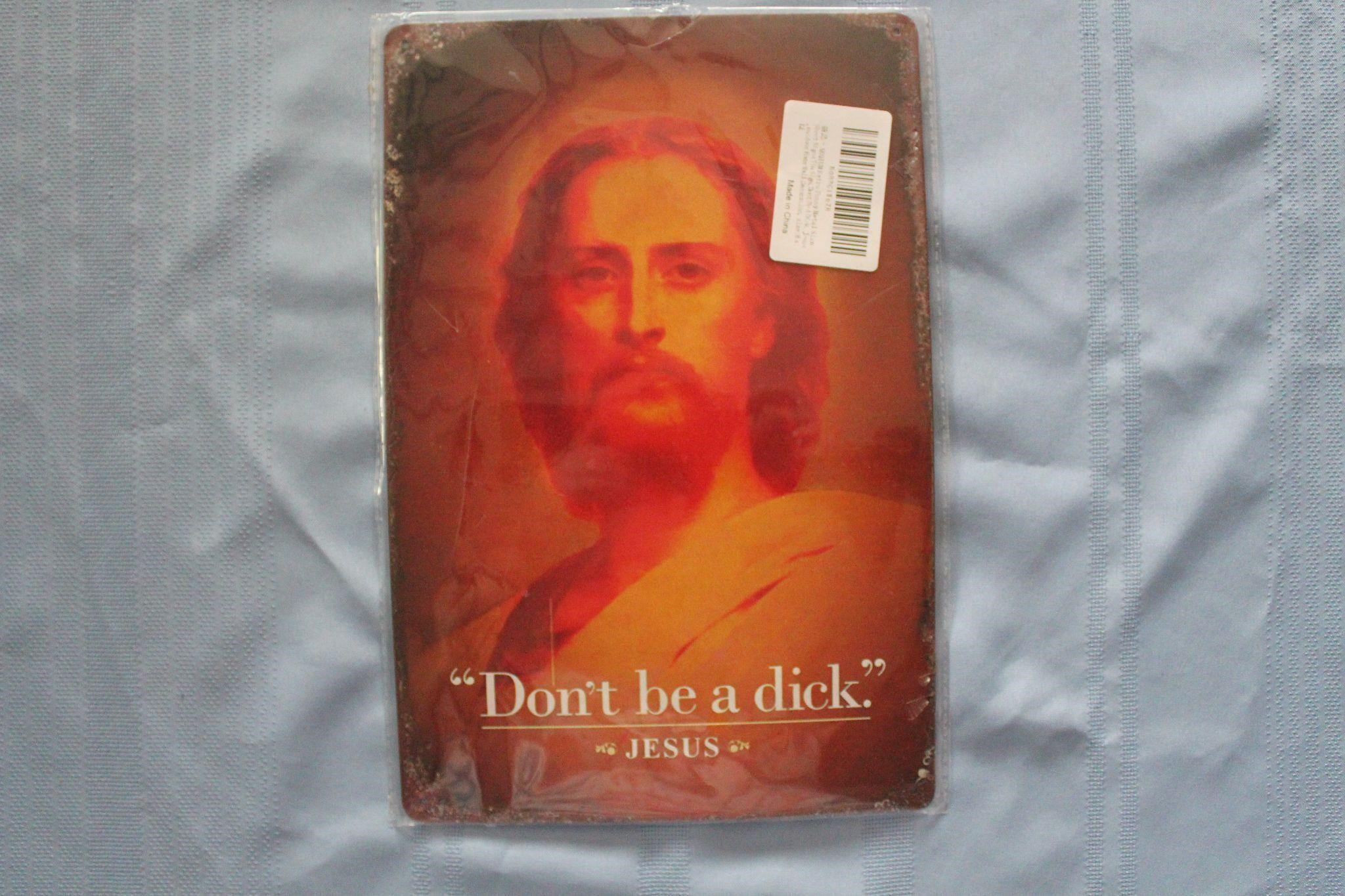 Retro Tin Sign "Don't be a dick"