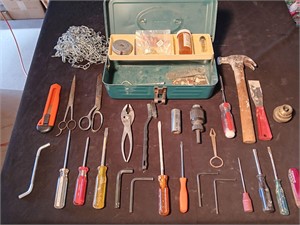 Small Metal Tool Box Tull Of Tools