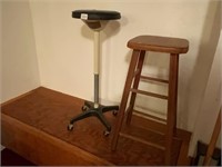 Vintage Ajustrite Rolling Chair+