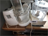 2 FOOD PROCESSORS & OTHER ITEMS