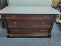 Antique marble top dresser 27.5"×46"