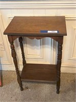 2 TIER WALNUT OCCASIONAL TABLE-