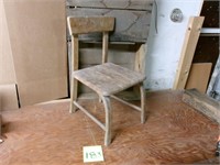 Antique wooden doll chair