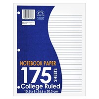 175 Sheet College Ruled Filler Paper White - Norco