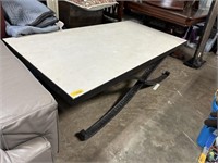 HIGH END WROUGHT IRON & STONE COFFEE TABLE NOTE
