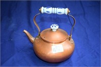 Copper Kettle with porcelain handle