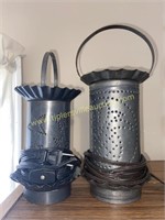 Punched tin wax warmers