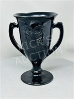 Black amethyst trophy vase - 8"