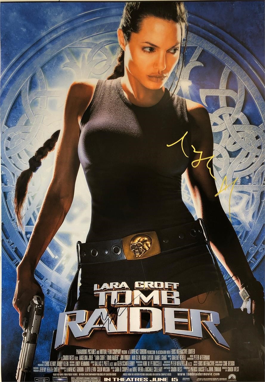 Tomb Raider Angelina Jolie Autograph Poster