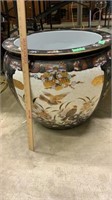 Large Oriental Flower Pot 20 wide by 18 Tall