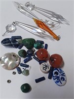 Lot of Various Glass Prisims and Various Stones