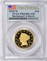 2010-W First Spouse $10 Gold Buchanan Liberty