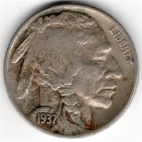 1937-D Buffalo Nickel DDO