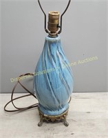 Blue Swirl Glaze Lamp