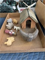 Wooden Noah’s ark figurines